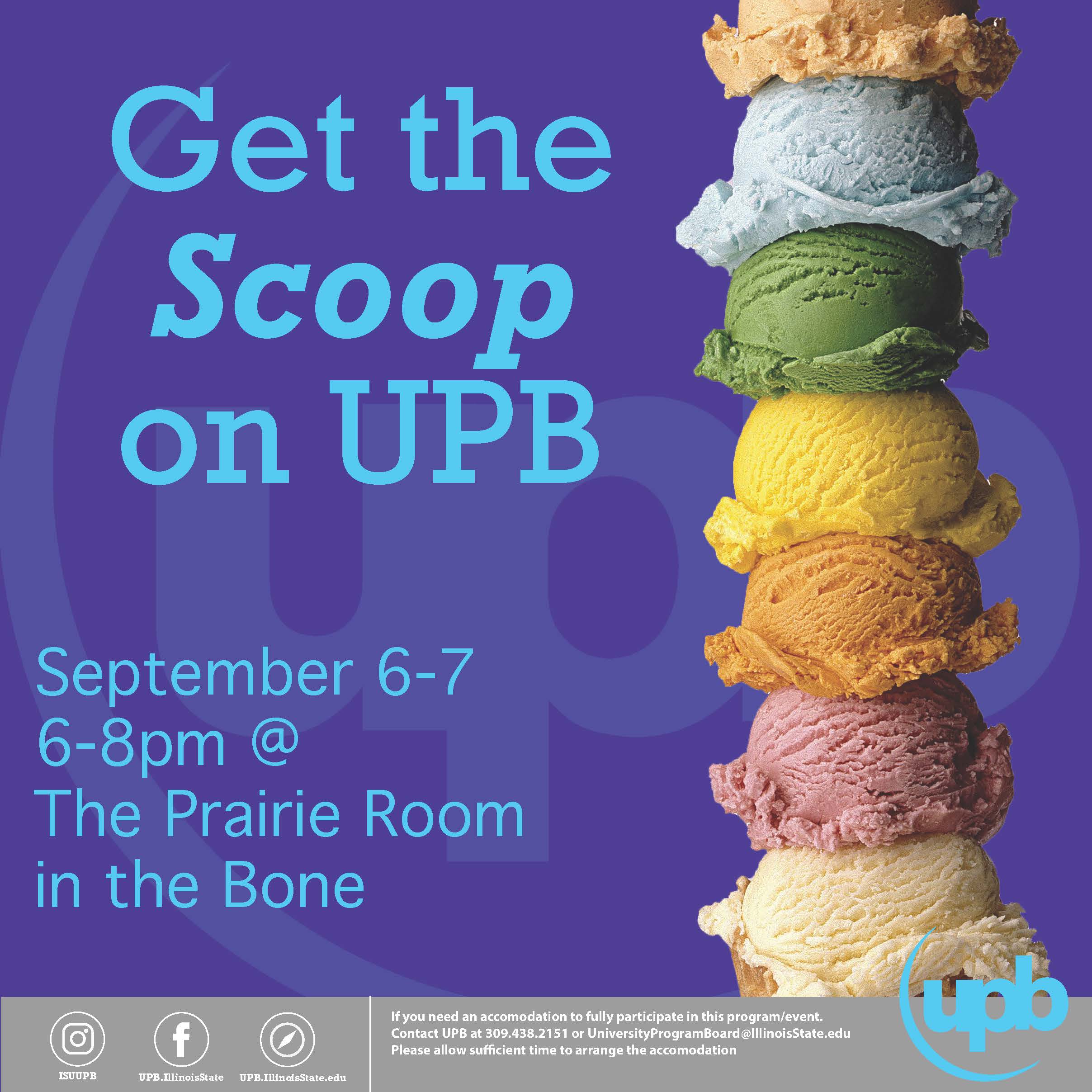 Get the Scoop on UPB graphic flier